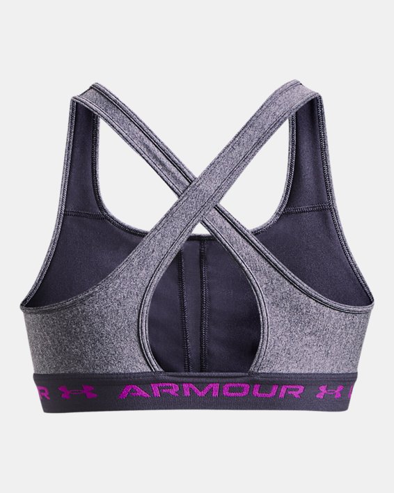 Reggiseno sportivo Armour® Mid Crossback Heather da donna, Gray, pdpMainDesktop image number 11